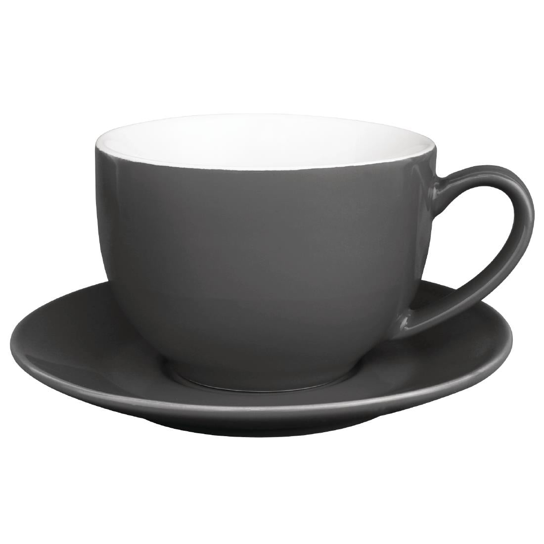 GK078 Olympia Café cappuccino koppen donkergrijs 340ml (12 stuks)