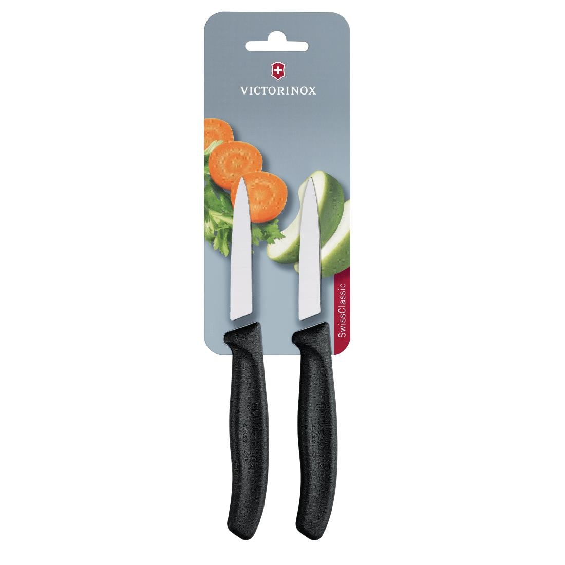 CU550 Victorinox Puntig Schilmesje 8cm Zwart (2 stuks)
